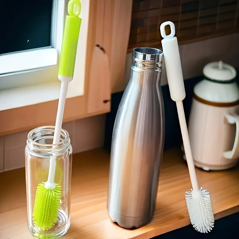 Long Handle Silicone Bottle Cleaning Brush – Non-Slip Grip