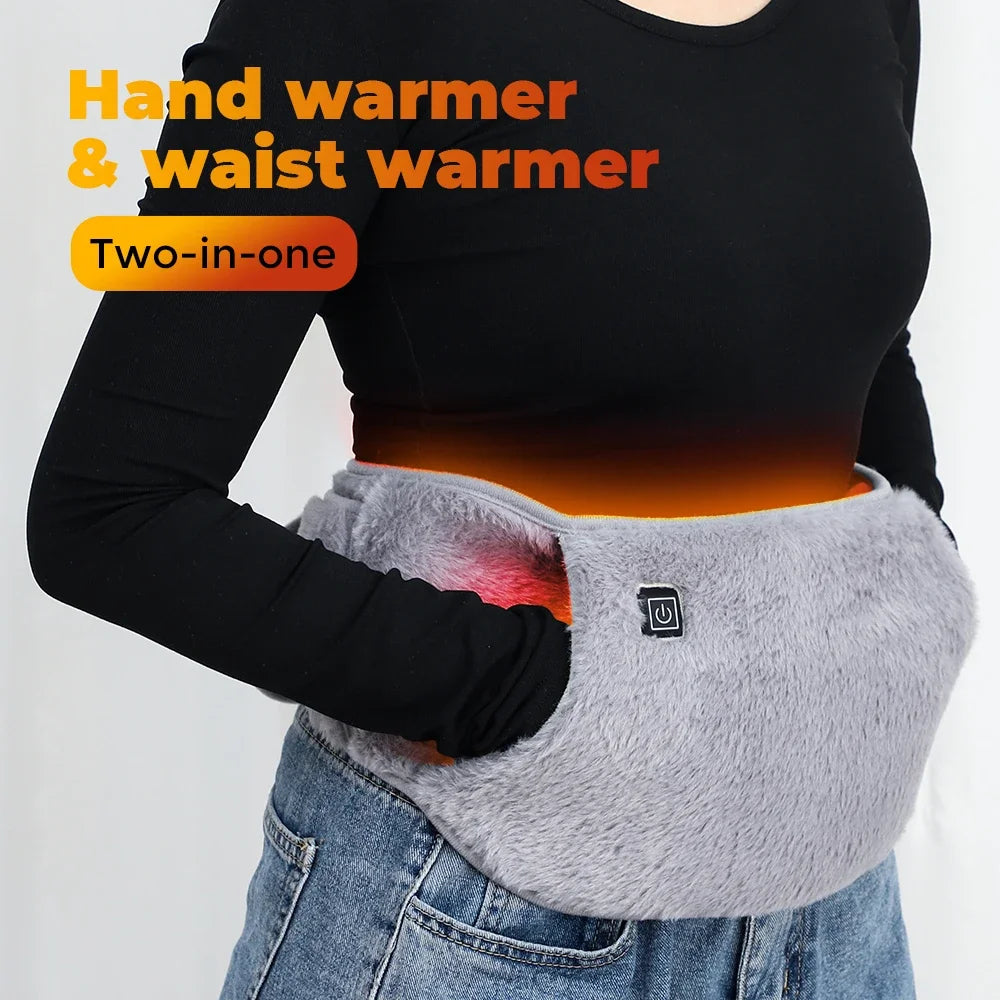 USB Electric Heating Pad Waist Warmer Belt – 3 Modes Crystal Velvet