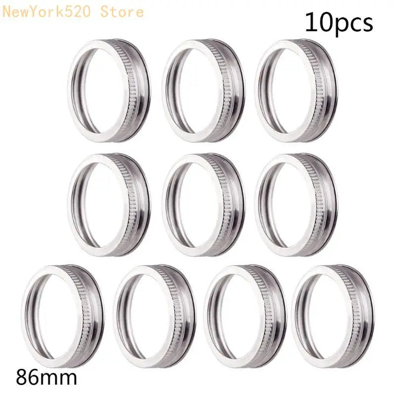 10-Pack Silver Tinplate Canning Lids for Mason Jars – Split-Type