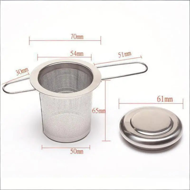 Stainless Steel Mesh Tea Infuser with Lid – Loose Leaf Strainer
