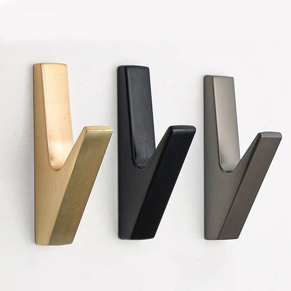 Black Matte Aluminum Wall Hooks – Coat Towel Hanger