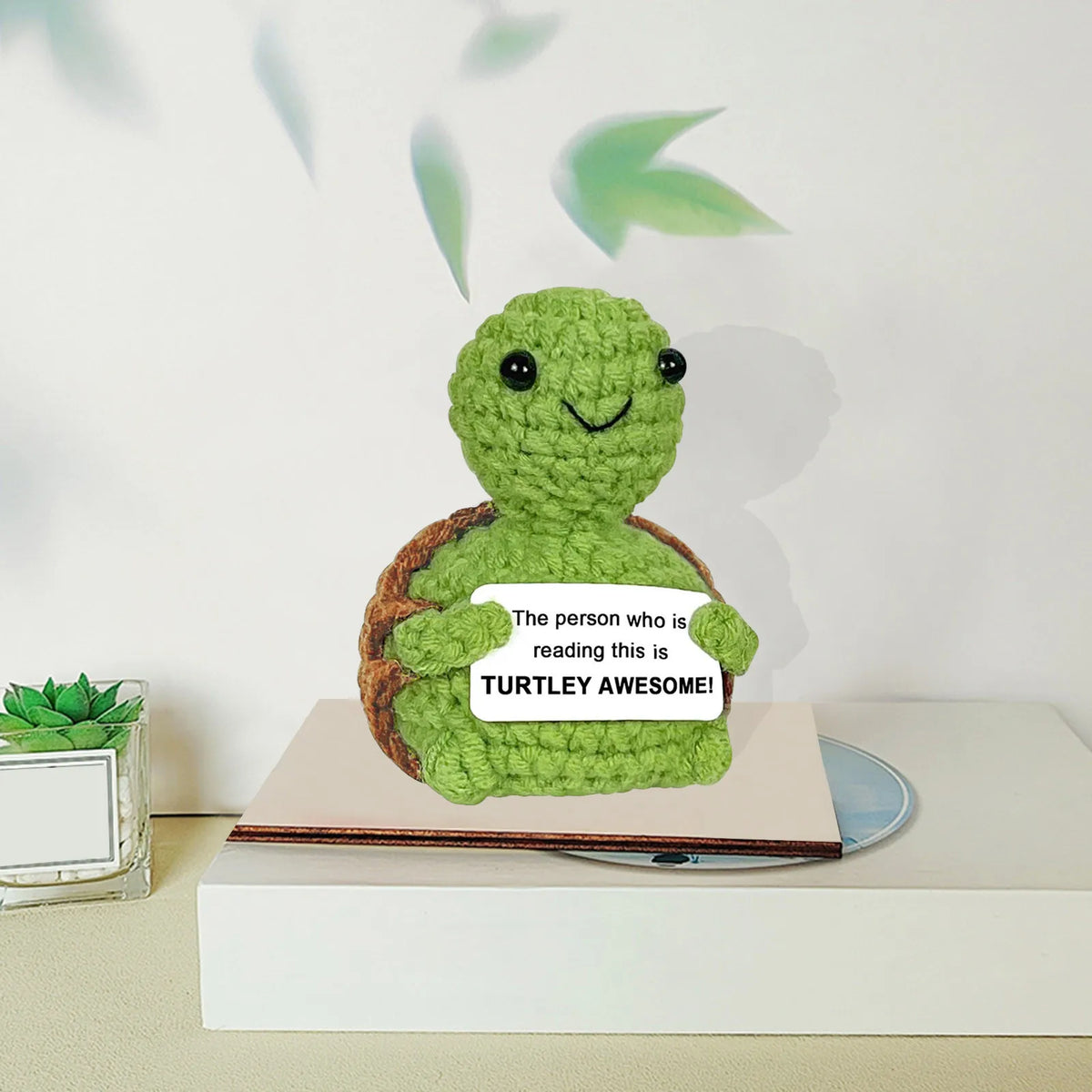 Handmade Crochet Turtle Ornament – Cute Inspirational Gift