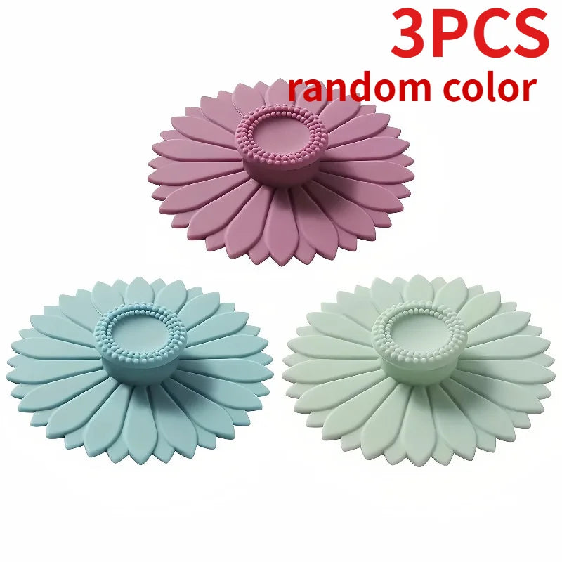 Sunflower Silicone Cup Covers 3/6 Pack – Dustproof Mug Lids