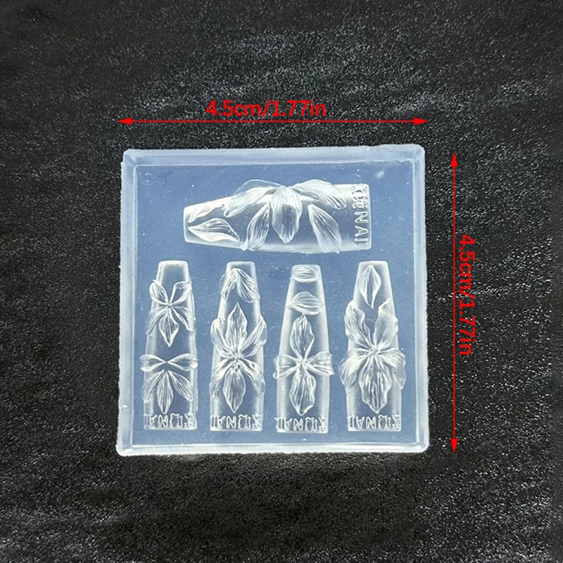 Rose Skull Silicone Nail Art Mold – DIY Skeleton Carving