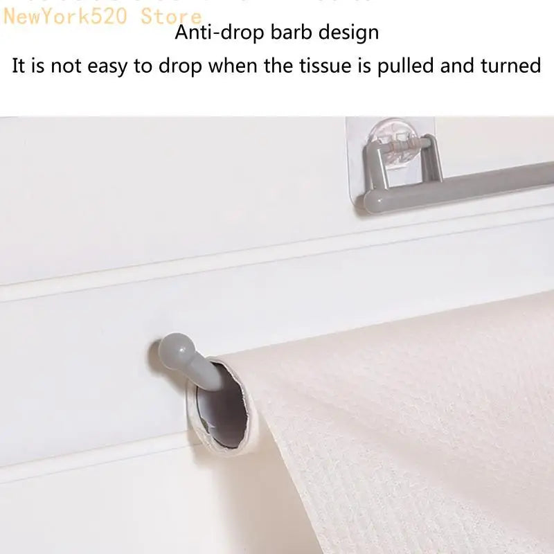 Wall Mounted Paper Towel & Roll Holder – No-Drill Adhesive