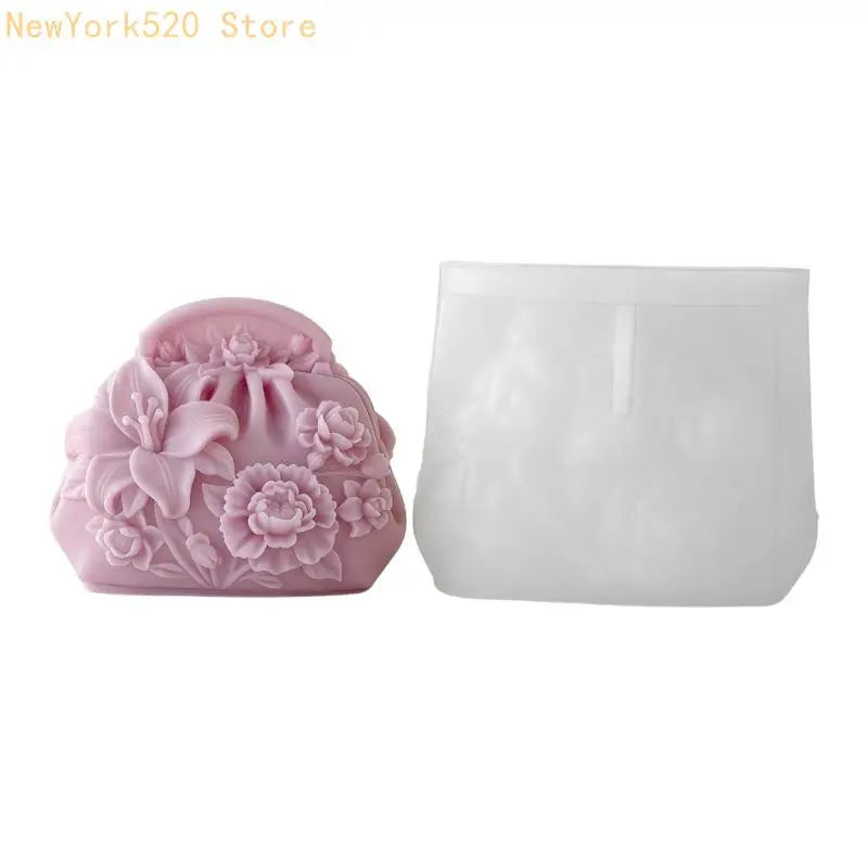 Floral Handbag Silicone Mold – Soap, Resin & Wax Casting