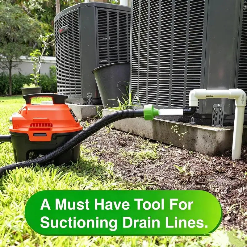 HVAC A/C Condensate Drain Line Cleaning Tool & Duct Adapter