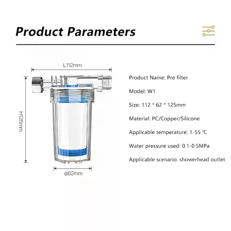 PP Cotton Shower & Faucet Water Filter Replacement Cartridge