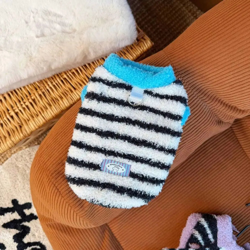 Striped Fleece-Lined Pet Vest for Cats & Dogs | XS–XXL