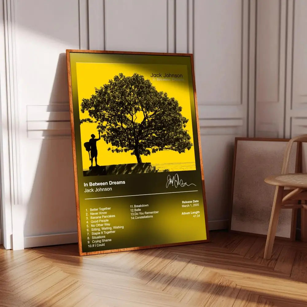 Jack Johnson Album Poster Self-Adhesive Waterproof Wall Art