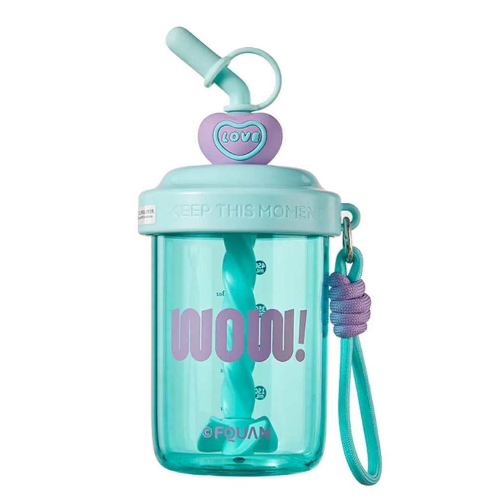 580ML Insulated Shaker Bottle with Straw – Leak-Proof Thermal Cup