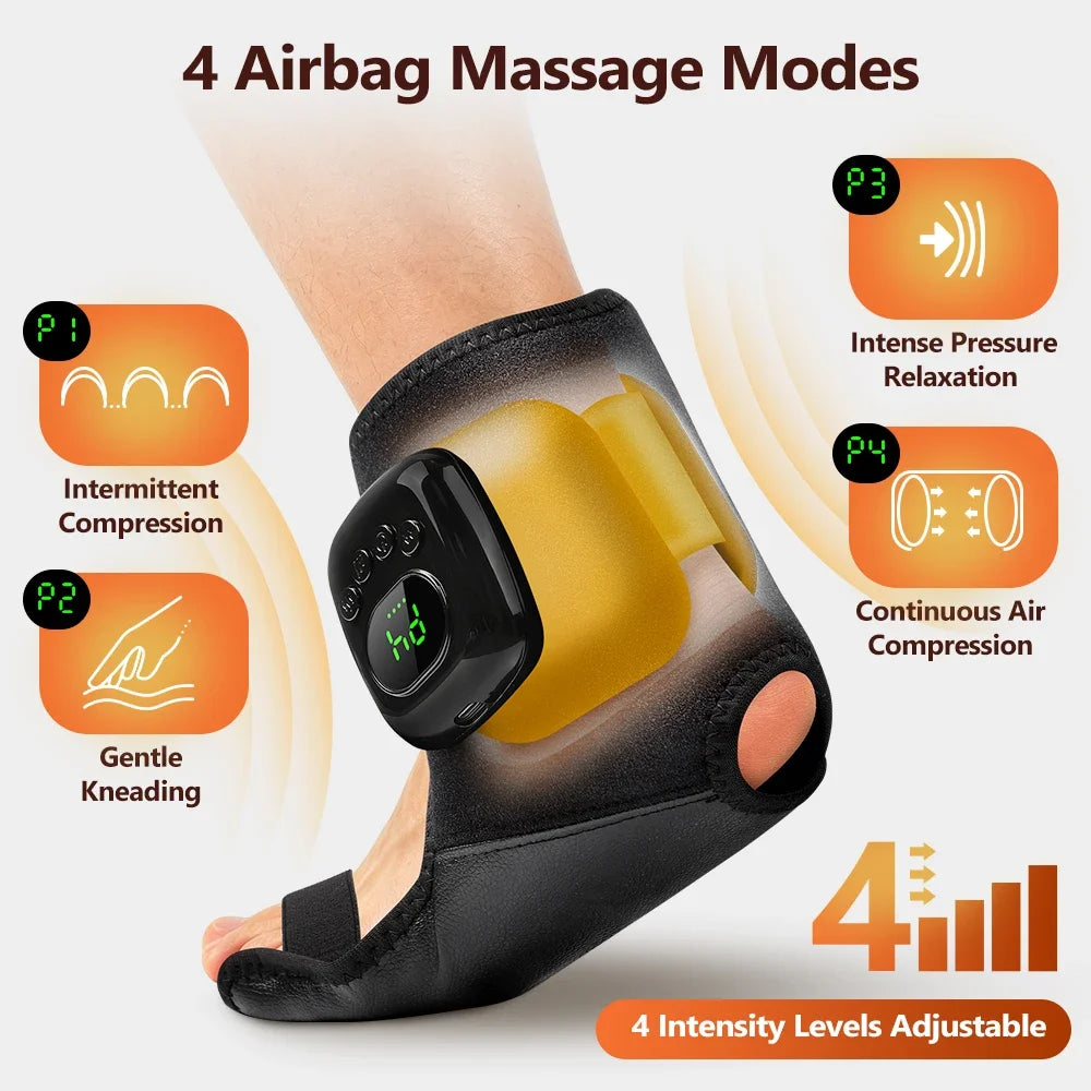 Hailicare Air Compression Ankle Massager with Dual Heat Pads