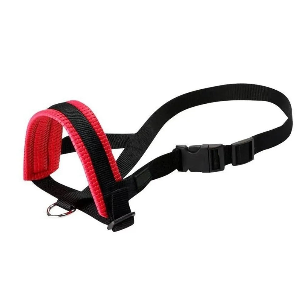 Soft Nylon Dog Muzzle M/L/XL – Adjustable with Leash Ring