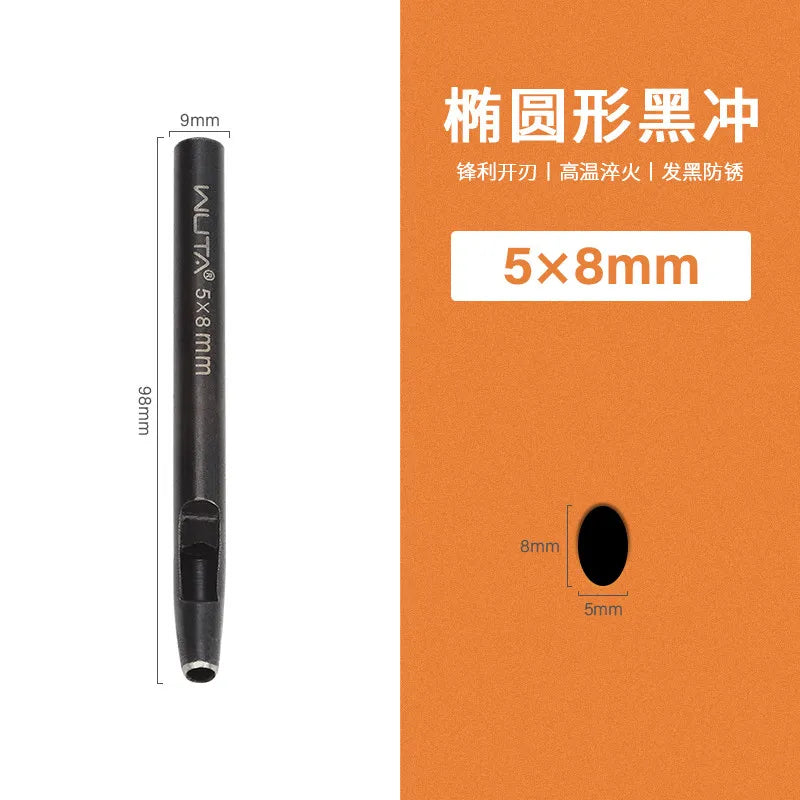 WUTA Oval & Round Leather Belt Hole Punch – DIY Leather Tool