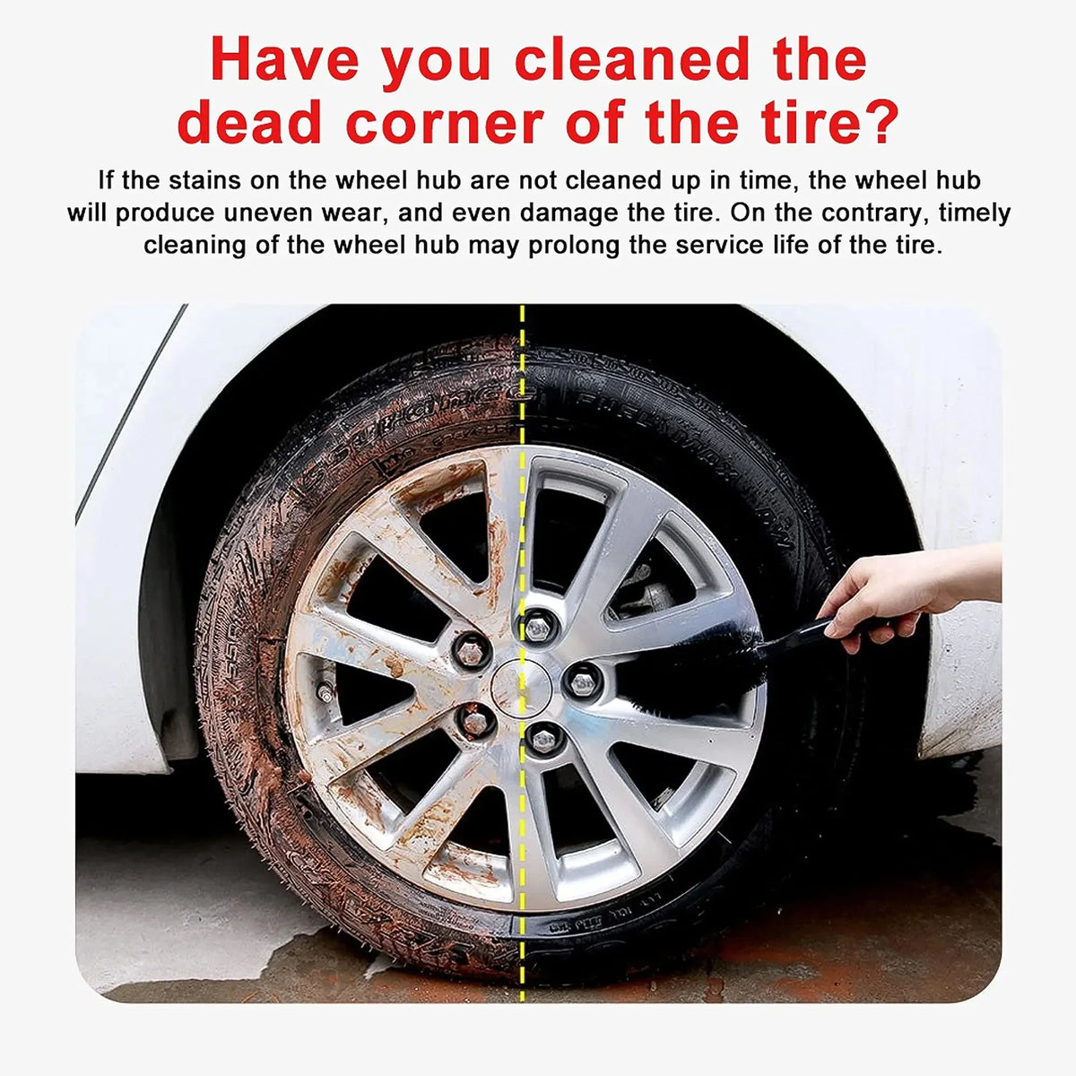 VIBE Car Wheel & Rim Detail Cleaning Brush Multi-Purpose