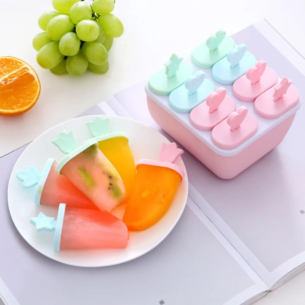 Reusable Popsicle Mold with Sticks & Drip Tray – Food Grade