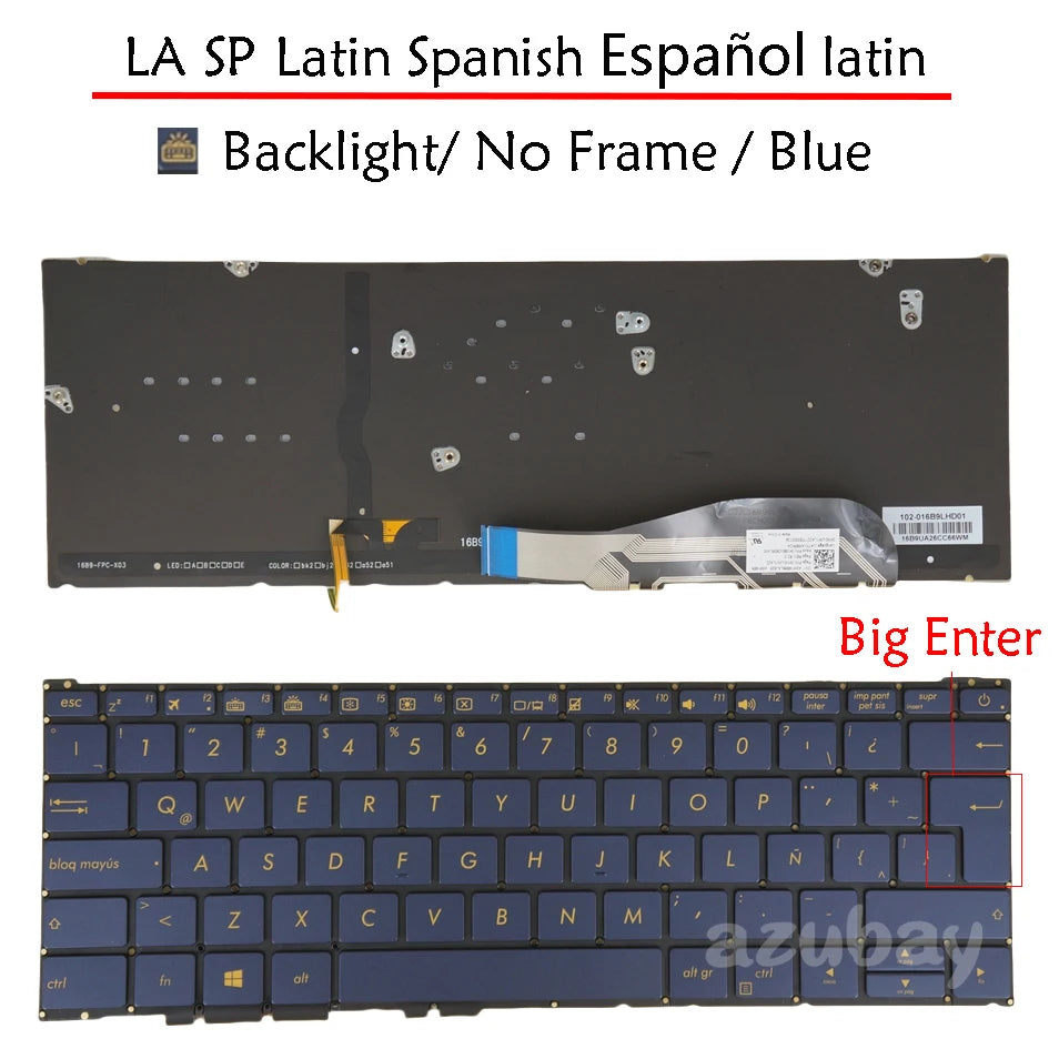 AZUBAY Backlit Keyboard Replacement for ASUS ZenBook UX390UA