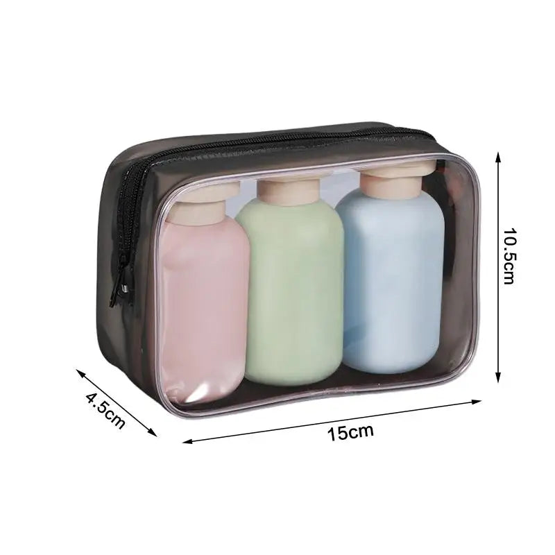 3-Pack Leakproof Travel Bottles 100ml Refillable Squeeze Tubes