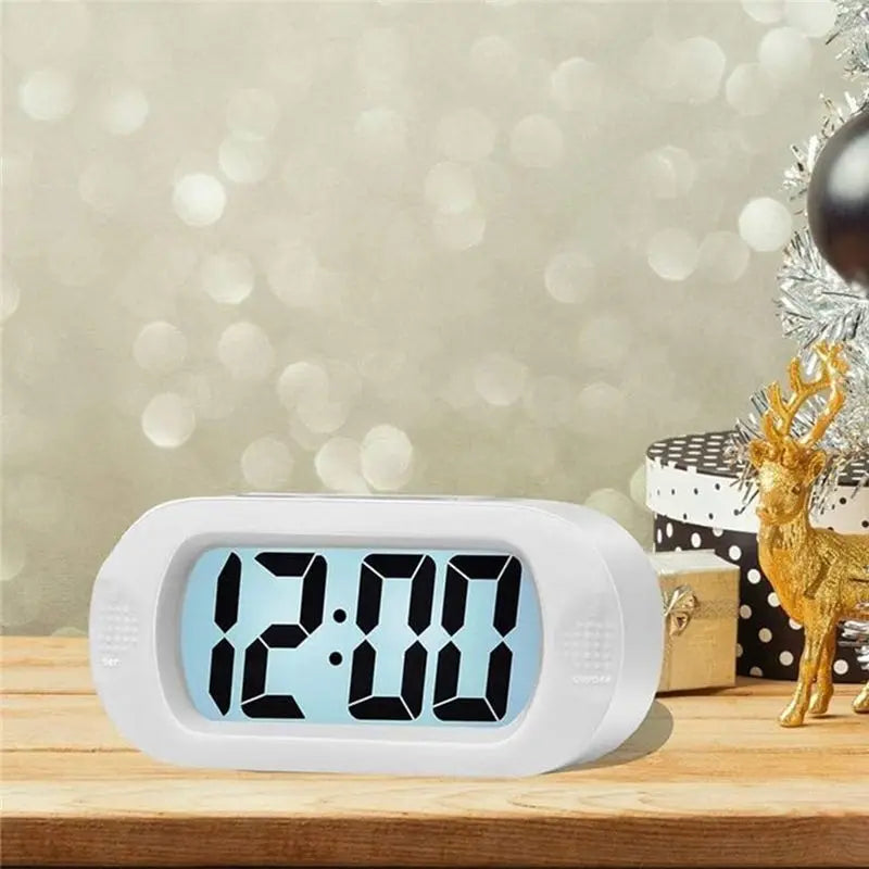 VIBE Digital Alarm Clock Large LCD Night Light Travel