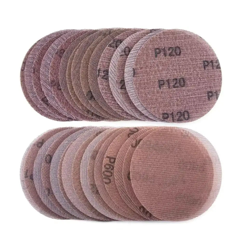 5-Pack 6" 150mm Mesh Sanding Discs Hook & Loop Aluminum Oxide