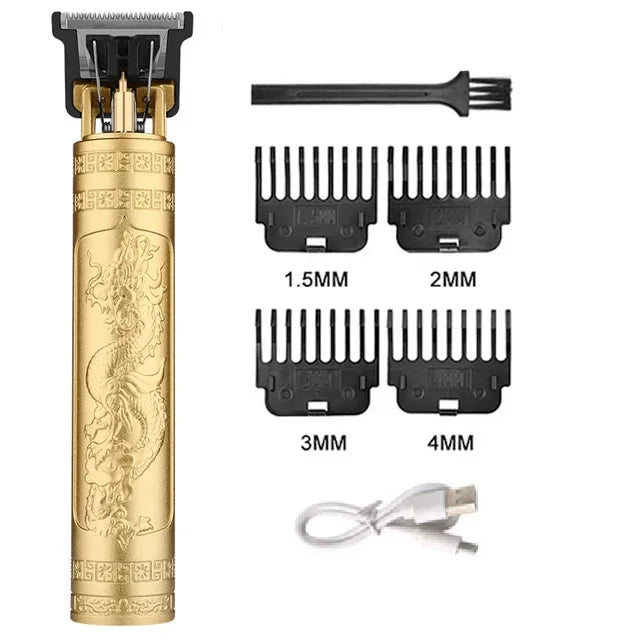 Vintage T9 Rechargeable Hair Clipper & Beard Trimmer for Men