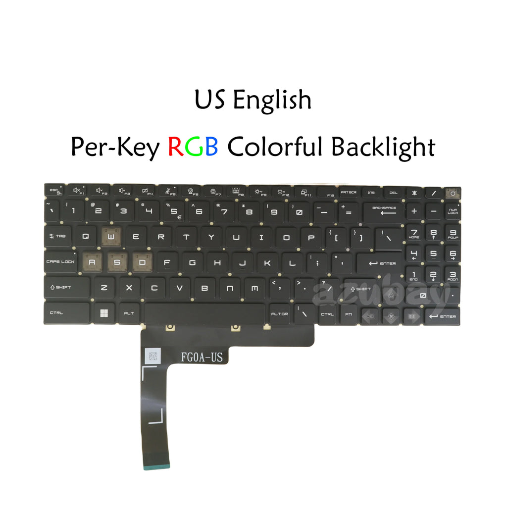 AZUBAY Per-Key RGB Keyboard for MSI Vector GP68 GP68HX