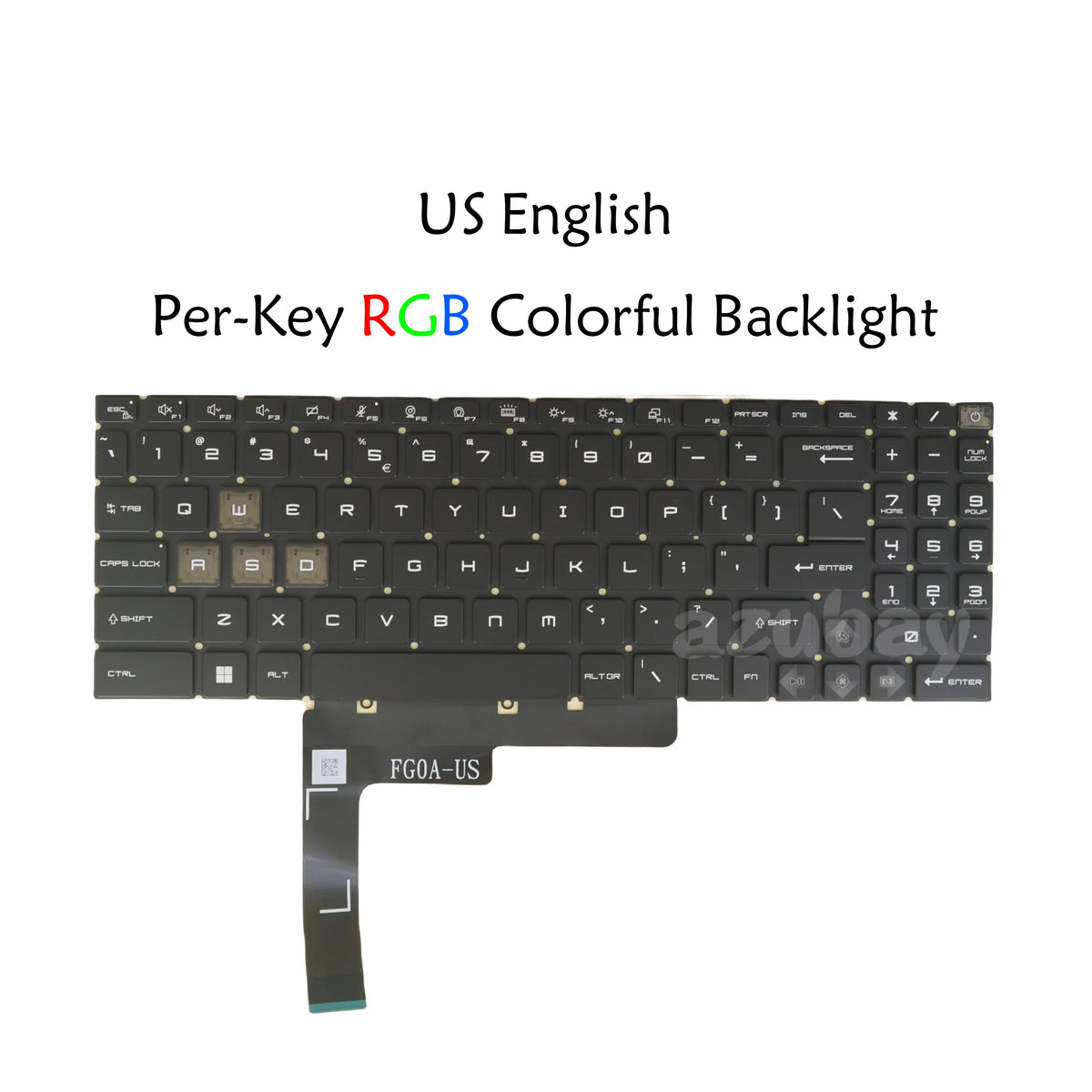 AZUBAY Per-Key RGB Keyboard for MSI Vector GP68 GP68HX