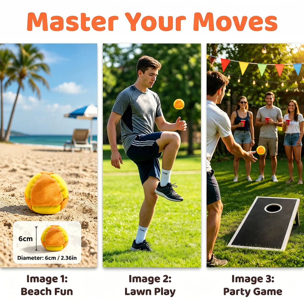 Colorful Linen Footbag Kicking Ball – Outdoor Toy for Kids & Adults