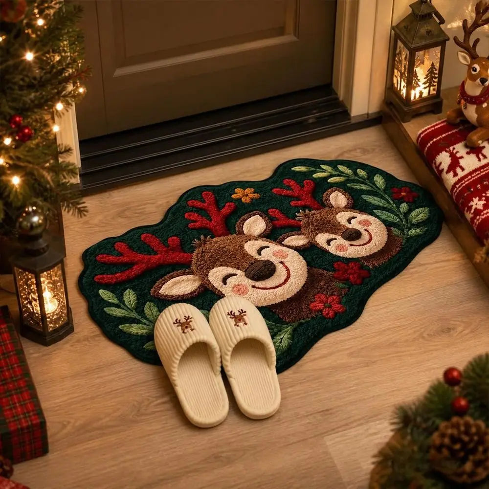 Funny Cat Non-Slip Area Rug – Cartoon Flat Carpet Home Decor