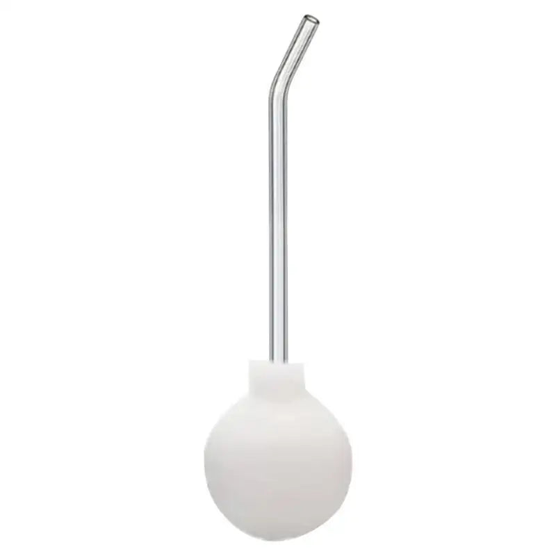 Silicone Irrigation Bulb Syringe with Curved Steel Tip & Brush