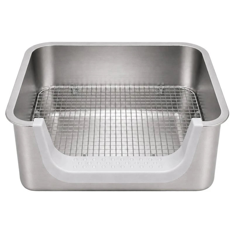 Stainless Steel Rabbit Litter Box Set with 304 Sifting Tray