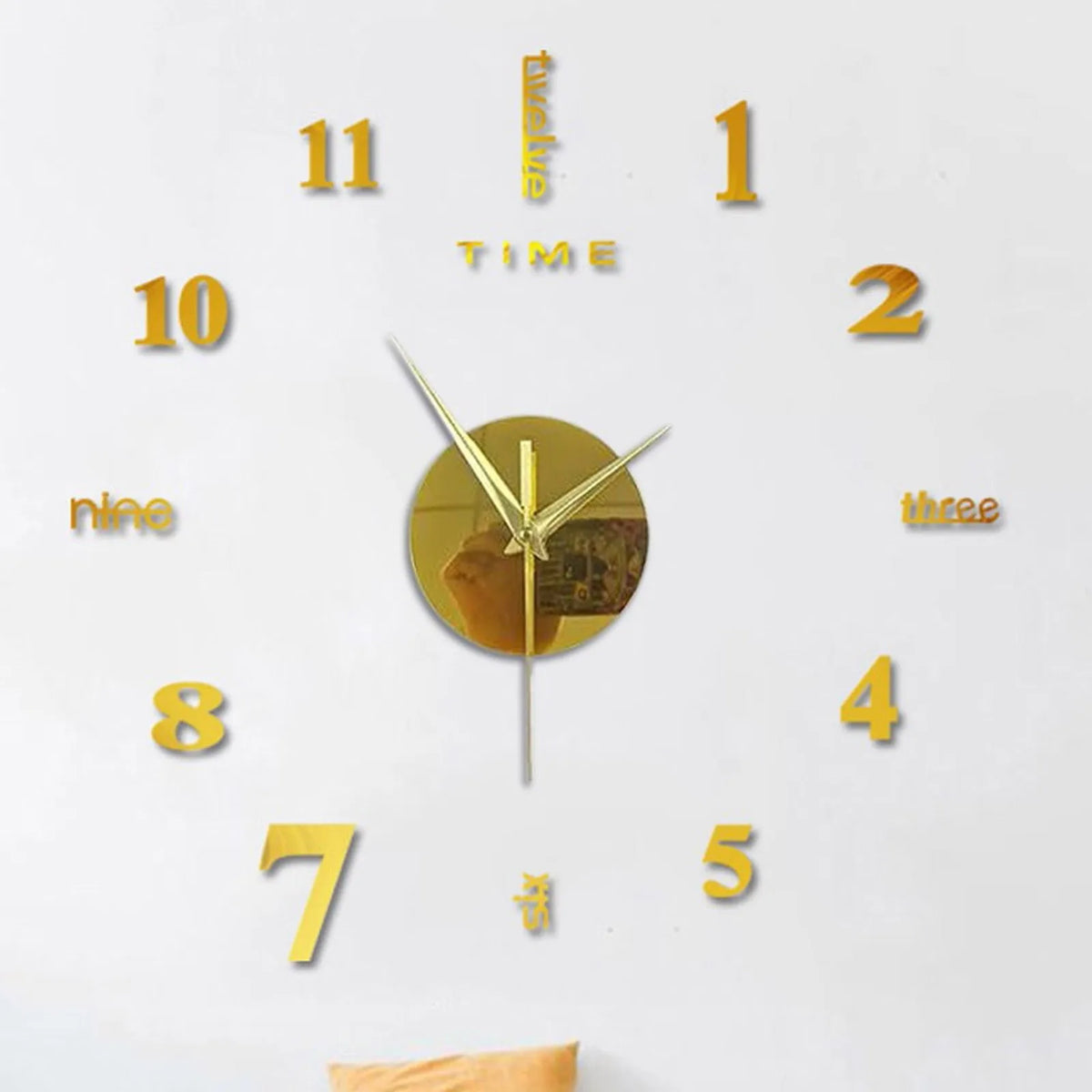 DIY 3D Mirror Wall Clock – Frameless Silent Sticker Clock