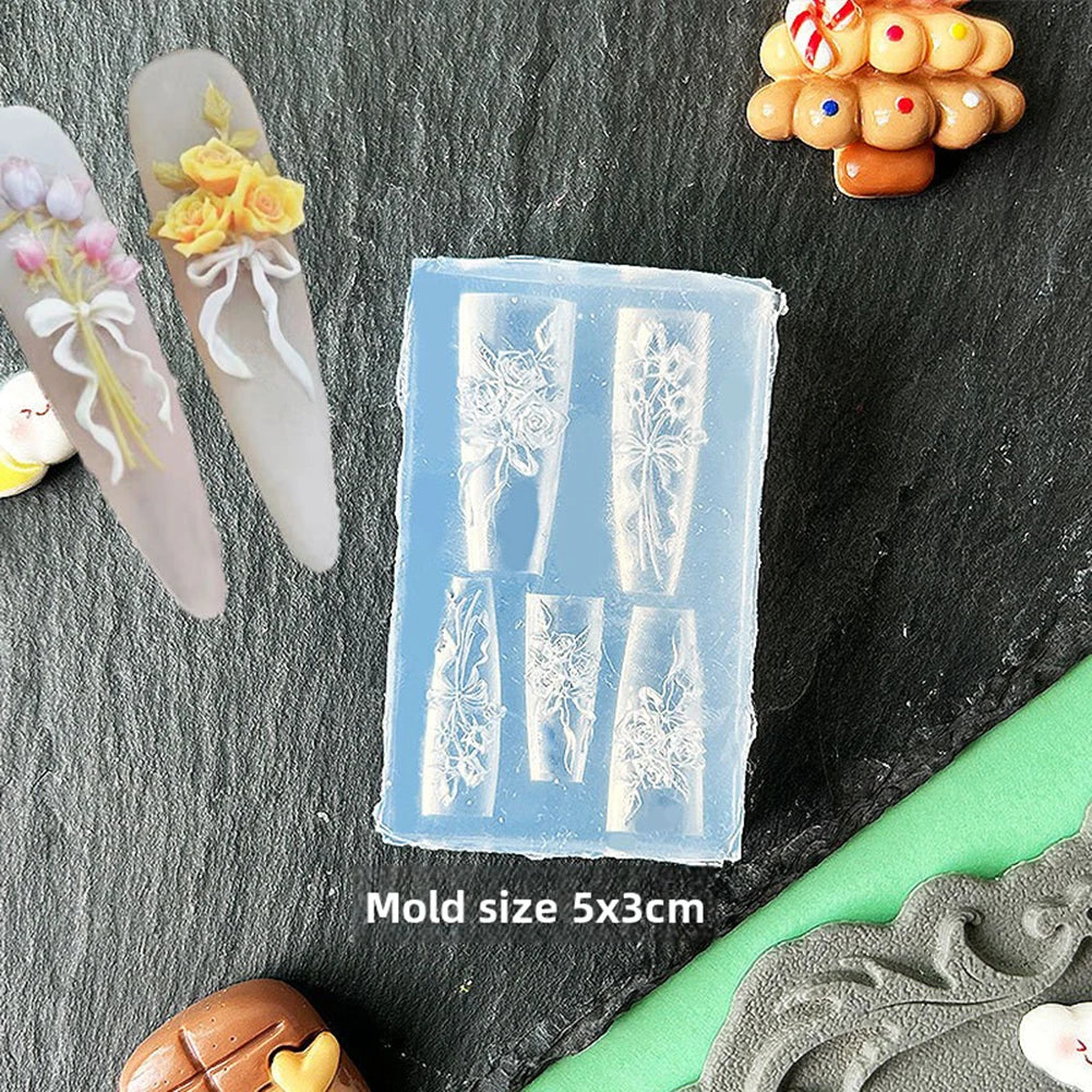 3D Seashell Flower Nail Art Silicone Mold – UV Resin & Gel