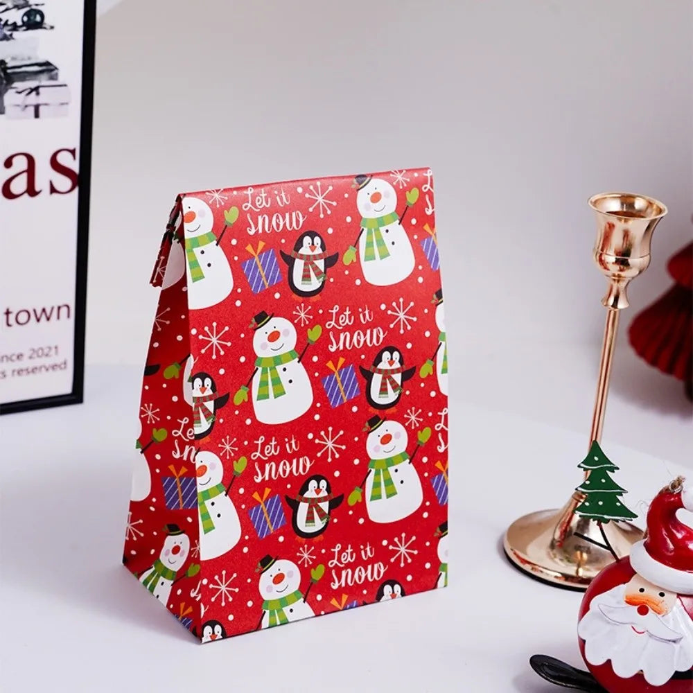 10-Pack Kraft Paper Christmas Gift Bags – Reclosable Candy Bags
