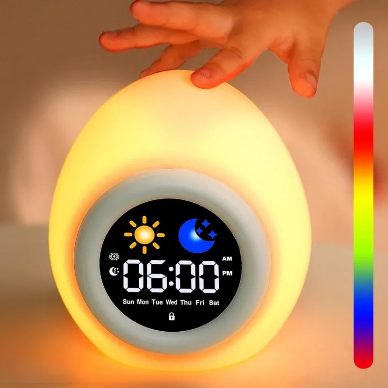 Kids Puppy Sleep Trainer Alarm Clock with Touch Night Light