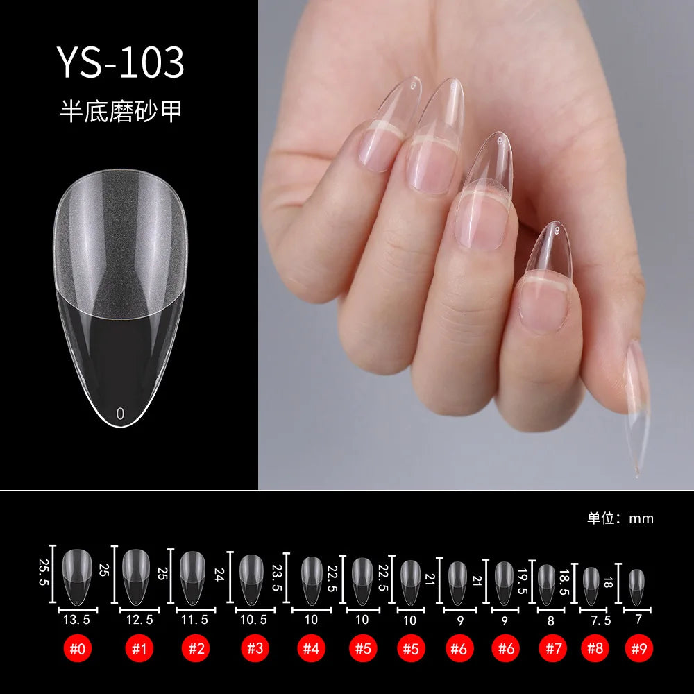 100/500pcs Half French Acrylic Nail Tips UV Gel DIY Manicure