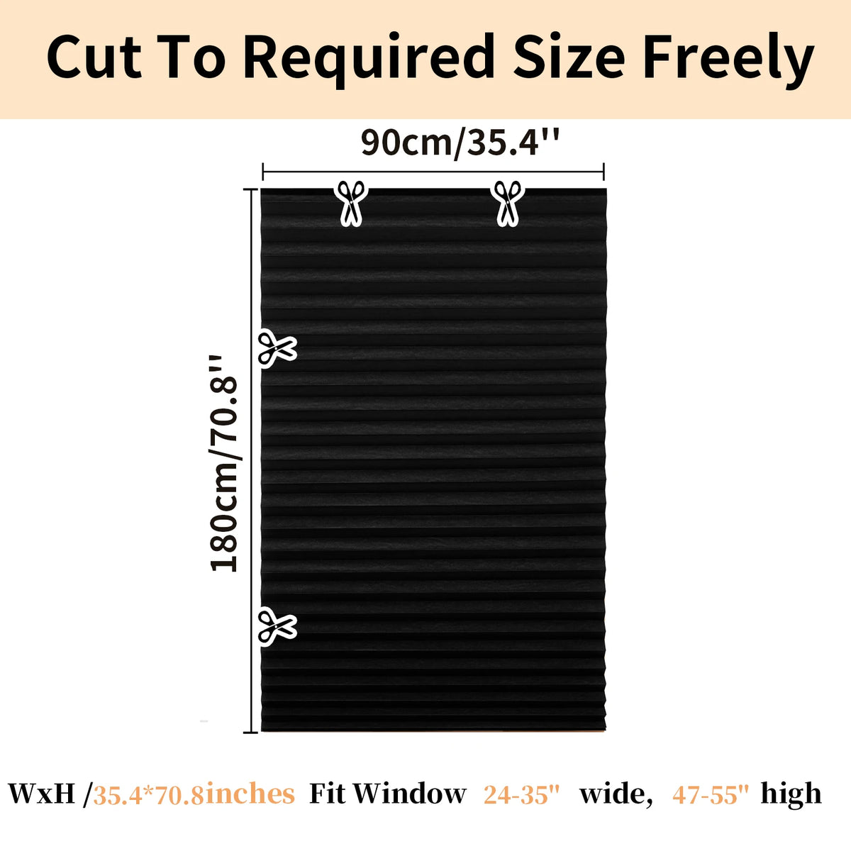 Temporary Paper Window Blinds – No Drill, Cut to Size, Cordless