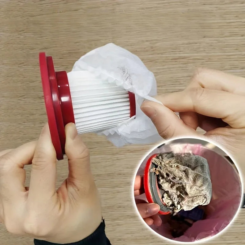 100-Pack Disposable Non-Woven Vacuum Cleaner Filters