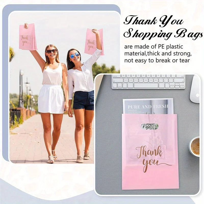 100/50 Pcs Plastic Gift Bags – Bulk Party & Occasion Bags