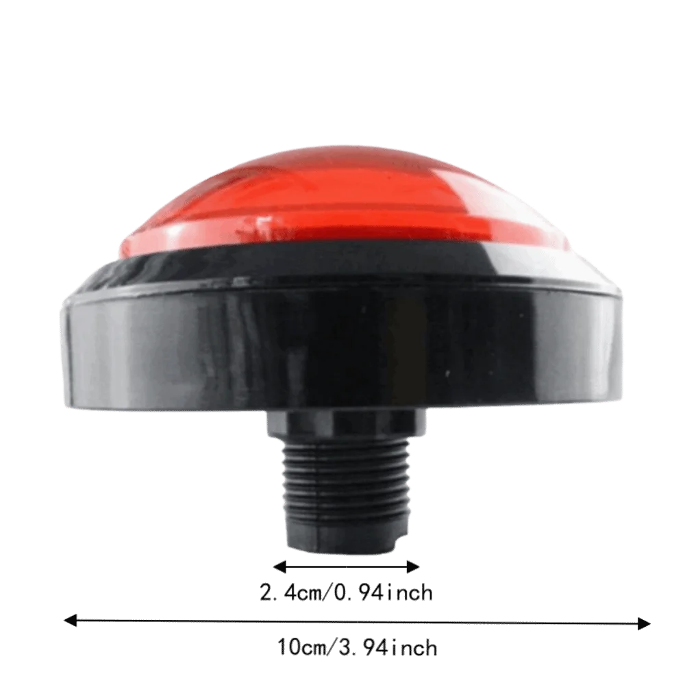 4-Pack 100mm LED Illuminated Arcade Push Button Red Convex