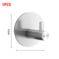 L-Shaped Stainless Steel Self-Adhesive Wall Hooks – Rustproof