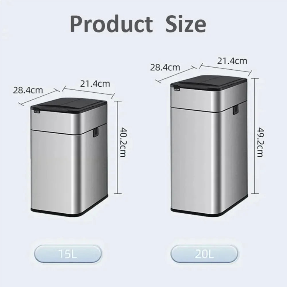VIBE 20L Stainless Steel Automatic Sensor Kitchen Trash Can