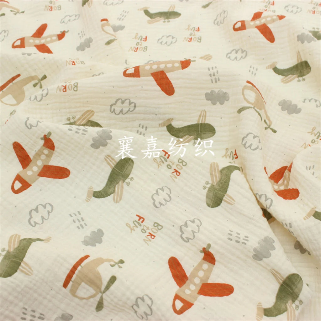 Double Cotton Gauze Seersucker Baby Blanket Fabric 500x135cm