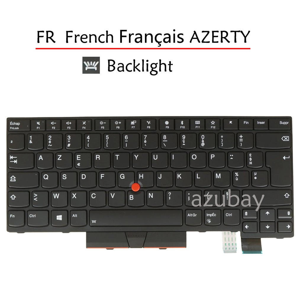 AZUBAY Backlit Keyboard Lenovo ThinkPad T470 T480 A475 A485 EU