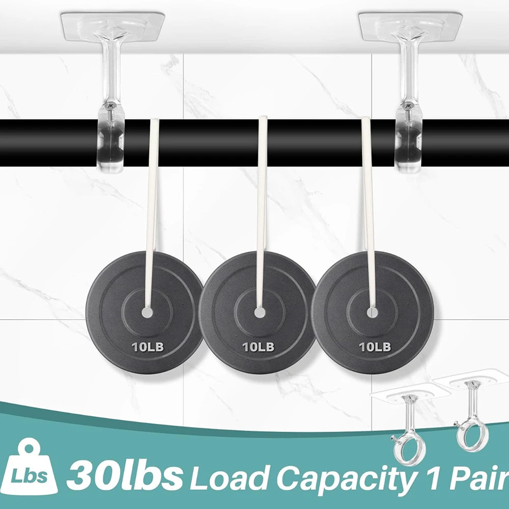 No-Drill Self Adhesive Curtain Rod Brackets – Wall & Ceiling