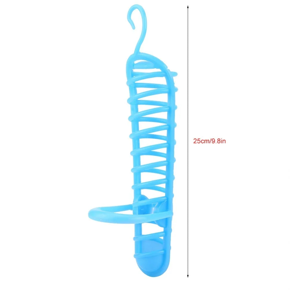Parrot Foraging Basket Feeder with Perch & Hook – Blue