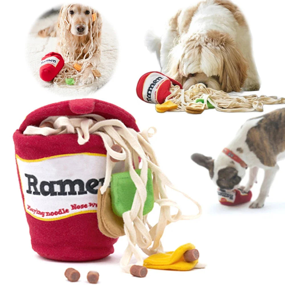 Dog Puzzle Snuffle Toy – Noodle Shape Nosework & Treat Feeder