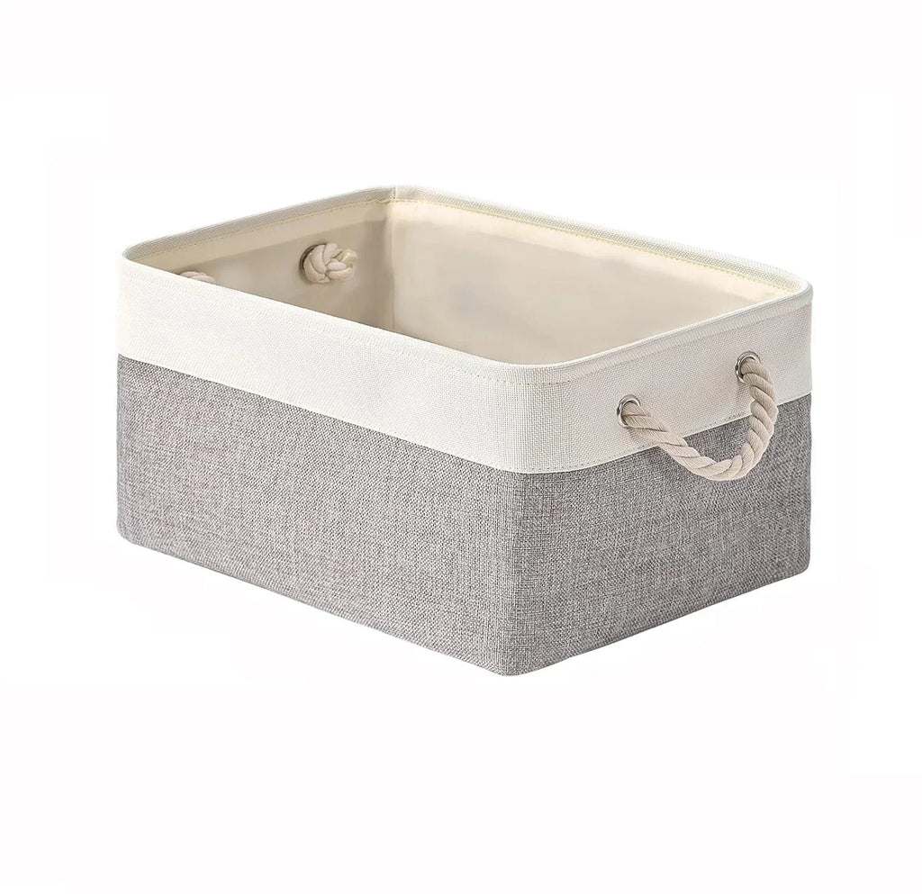 Foldable Linen Storage Basket with Handles – Large Capacity