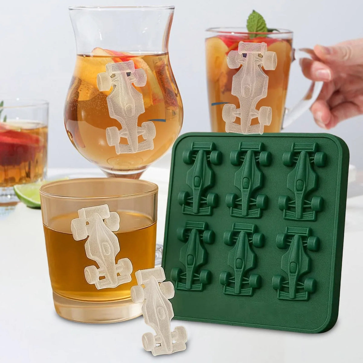 Racing Car Silicone Ice Mold – BPA-Free Shaped Ice Tray