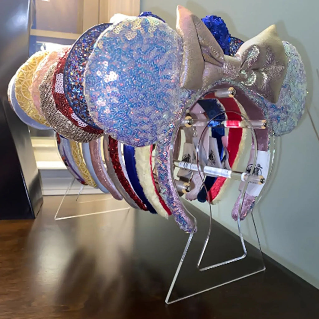 Clear Acrylic Headband Organizer Stand | Hair Hoop Holder